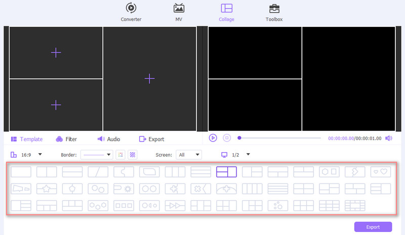 Selecione Layout de tela dividida