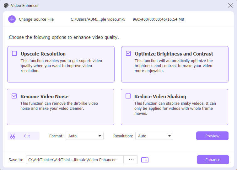 Opties voor videoverbetering