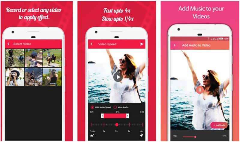 App for å sende opp video på Android VideoSpeed