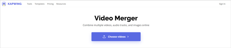 Kapwing Video Merger Site