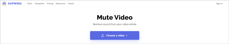 Kapwing Mute Video