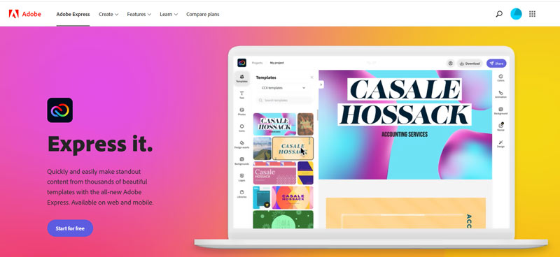 Official Adobe Express Site