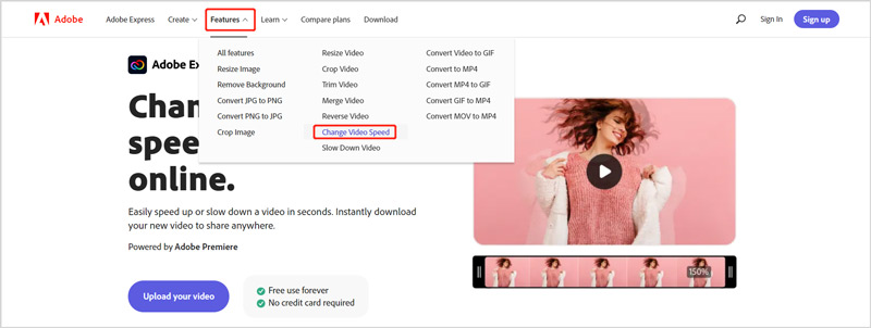 Adobe Express Change Video Speed Online