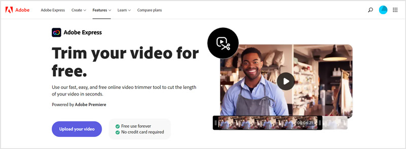 Free Online Movie Trimmer Adobe Express
