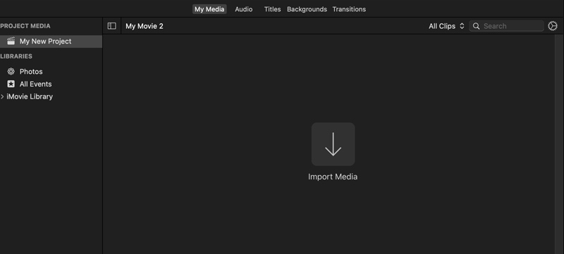 Import the Media to iMovie