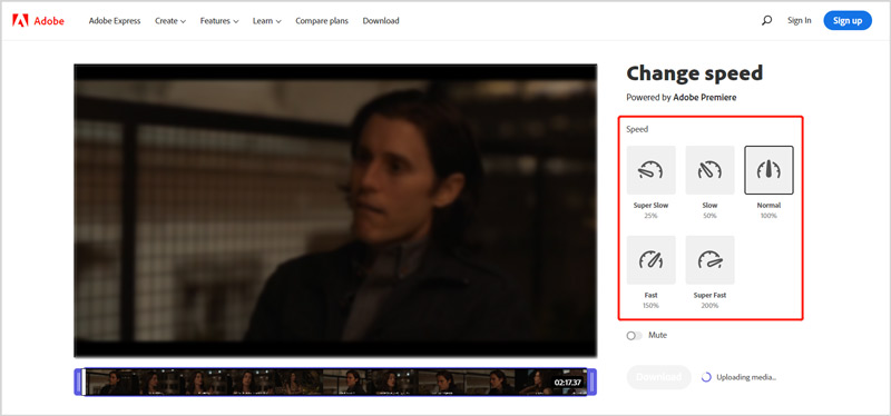 Online App to Speed Up Video Adobe Express