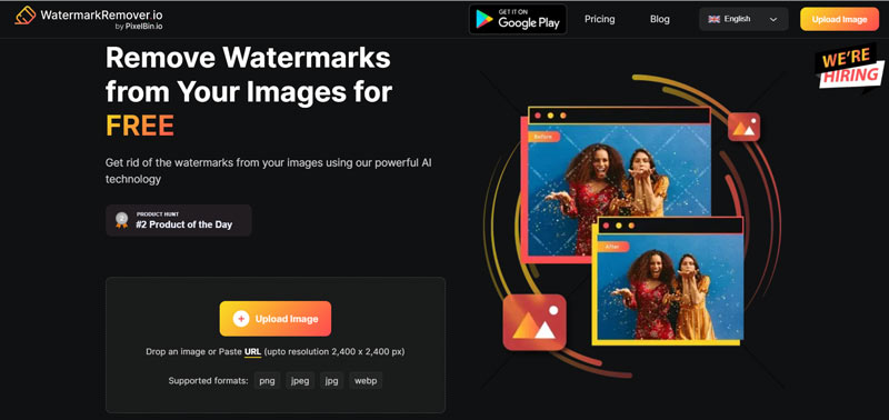 線上 Shutterstock 水印去除器 WatermarkRemover IO