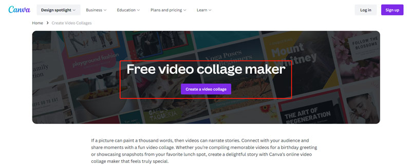 Canva gratis videokollagemakare