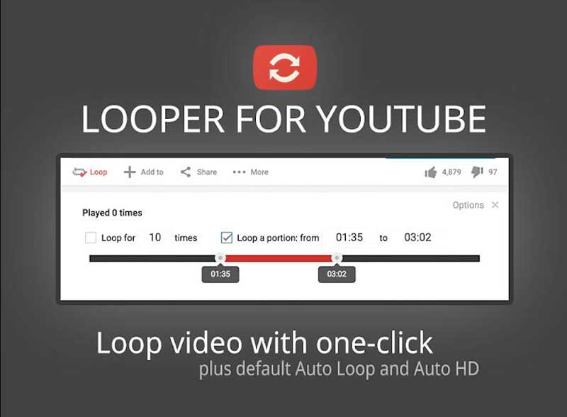 youuteb video looper extension