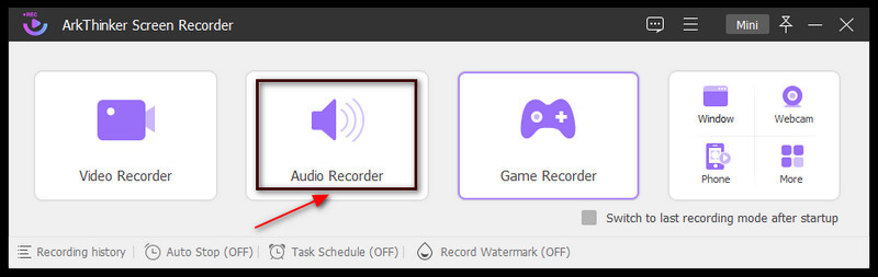 Choose the Audio Recording