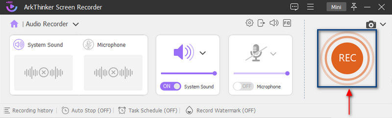 Avvia la registrazione audio