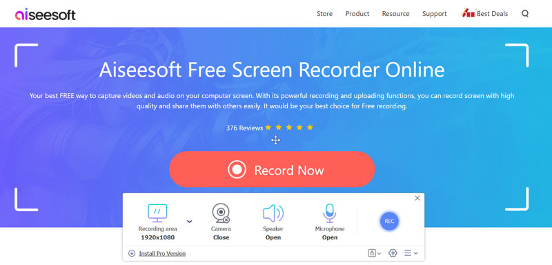 Aiseesoft Free Screen Recorder Online