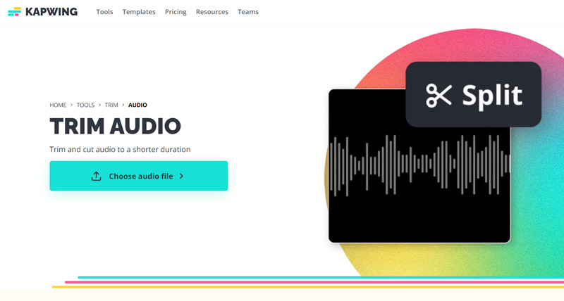 Kapwing Online MP3 Audio Trimmer