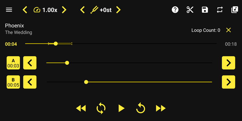 Loop Player -sovellus Androidille