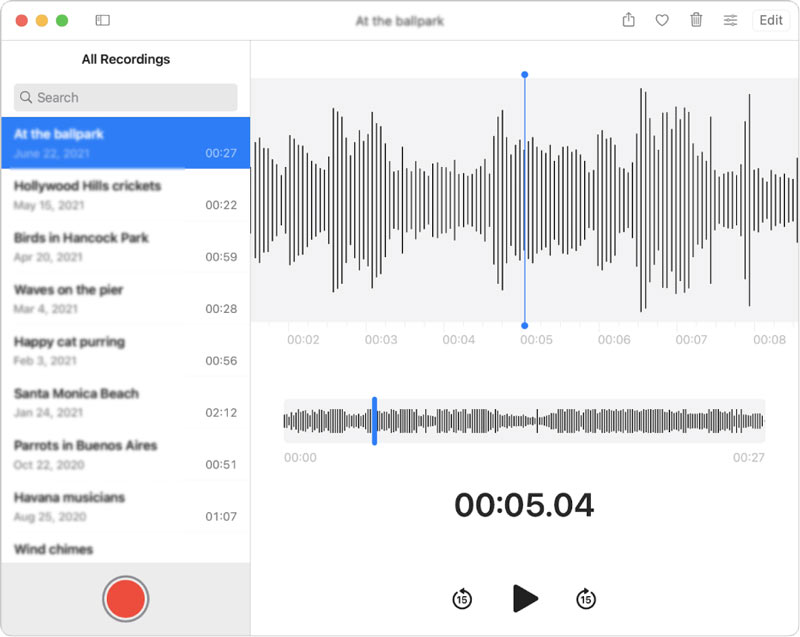 Check and Edit Voice Memos Recordings on Mac