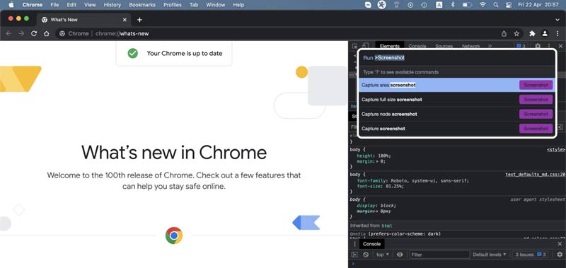 Скріншот Chrome