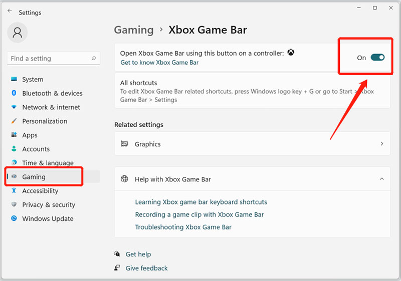 Povolte Xbox Game Bar ve Windows 11 10