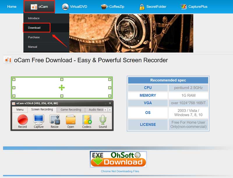 oCam Free Download