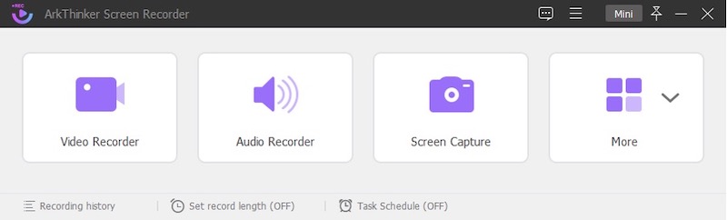 Arkthinker Screen Recorder Main Interface