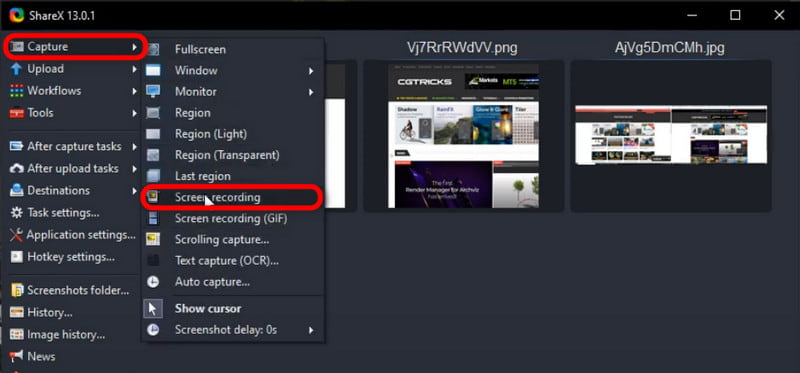 ShareX Screen Recording