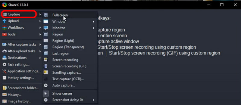 ShareX Take Screenshots