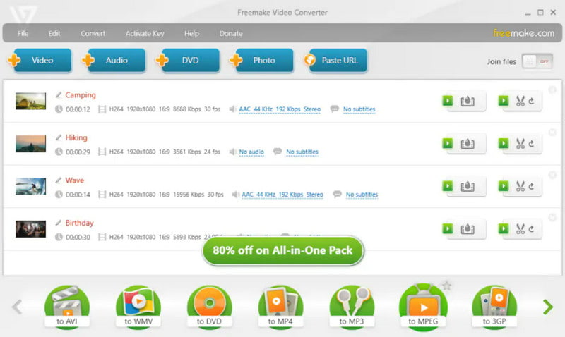 Freemake Video Convert como compresor