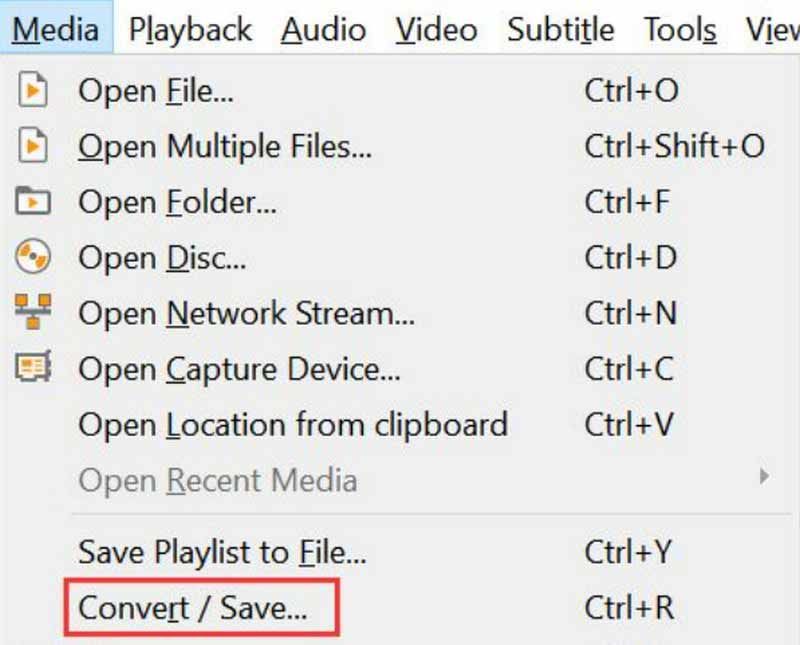 Escolha Converter VLC