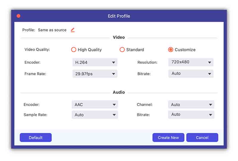 تخصيص معلمات NTSC