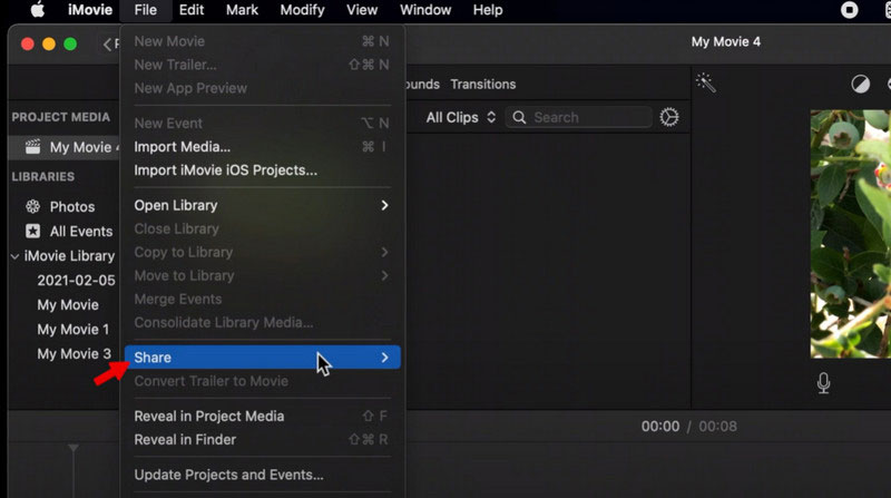 Перетворення iMovie MOV