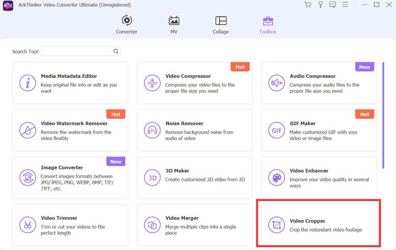 Video Cropper na Arkthinker Toolbox