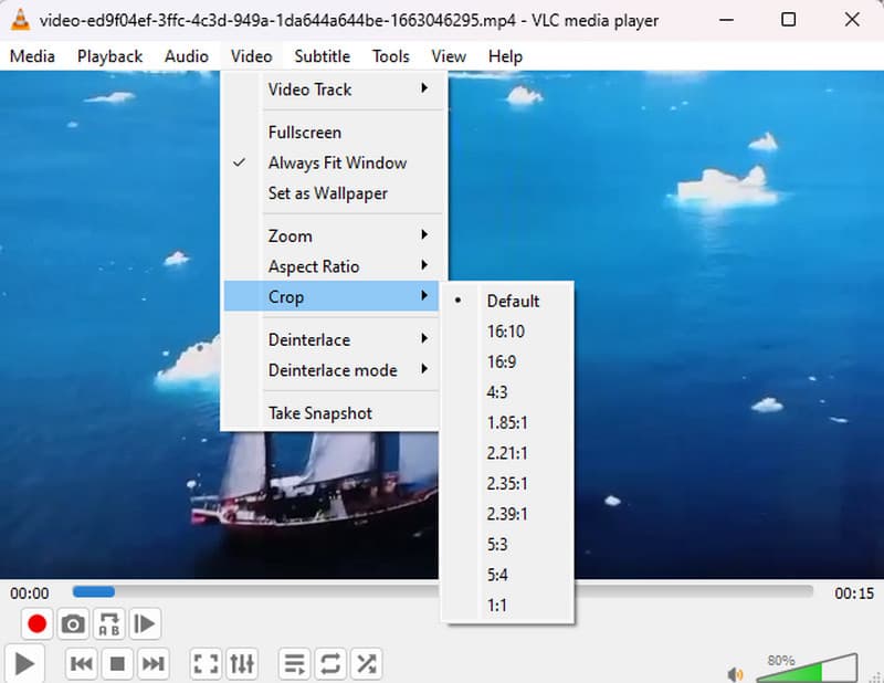 Vidéo de recadrage VLC