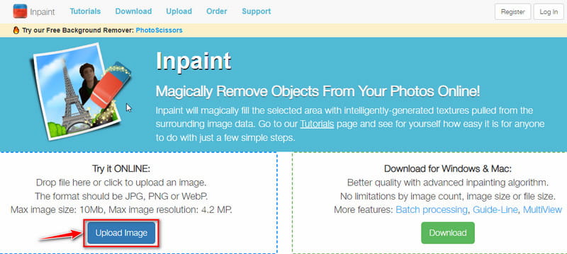 Upload Image Inpaint