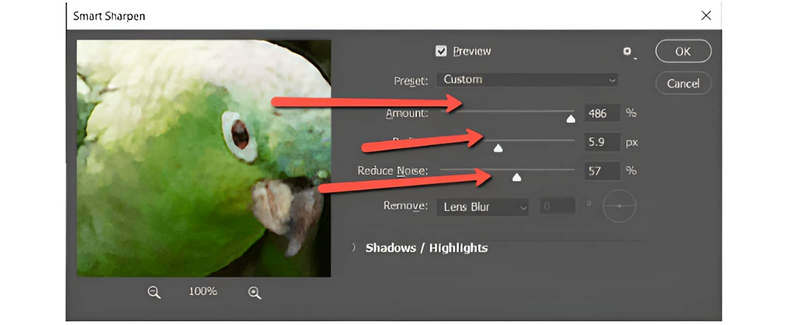 Photoshop Modify Smart Sharpen