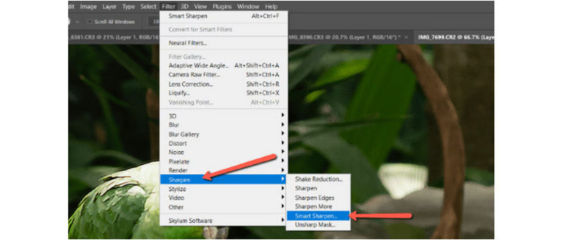 Photoshop Επιλέξτε Smart Sharpen
