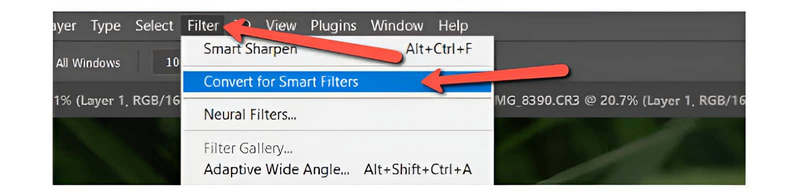 Filtros inteligentes de Photoshop