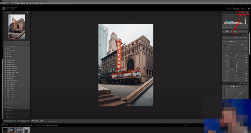 Lightroom PC で透かしを削除する