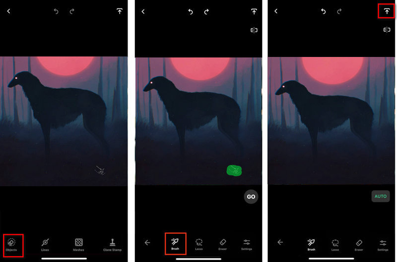 Remove Deviant Watermark in TouchRetouch App