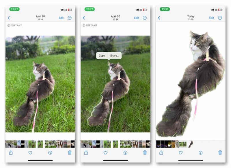 Rimuovi lo sfondo dell'immagine con l'app Foto