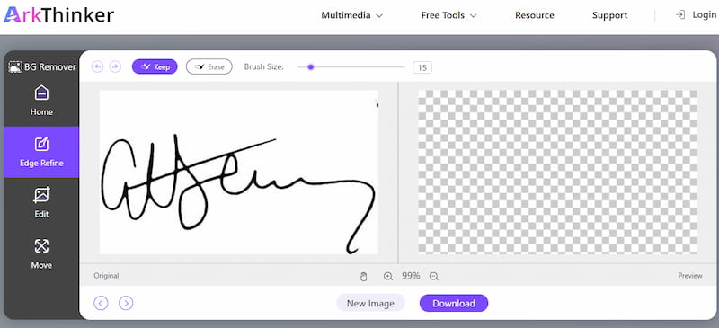 Arkthinker E-Signature Background Remover