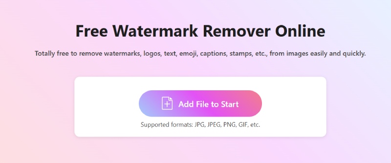 Arkthinker Free Watermark Remover Last opp bilde