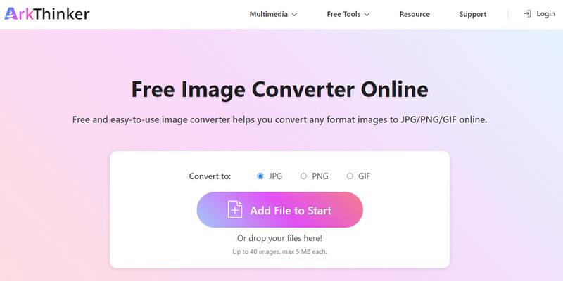 Converter JPG para PNG on-line