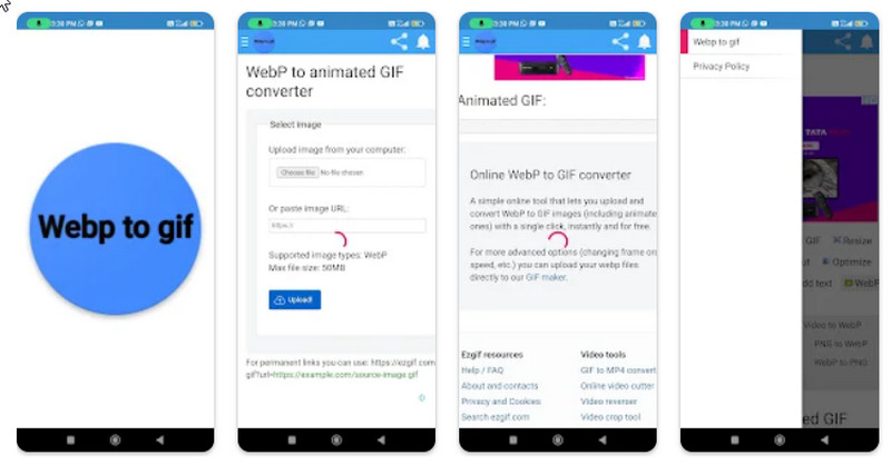 WEBP to GIF on Android
