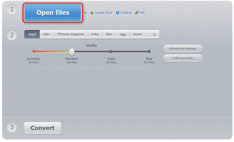 Aggiungi file WAV online