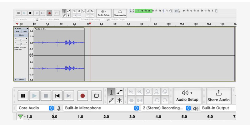 Рекордер подкастов Audacity