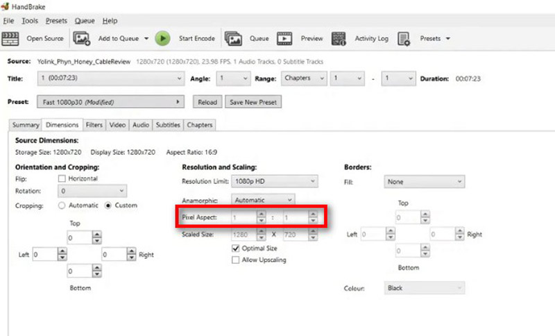 Handbrake Aspect Ratio Converter