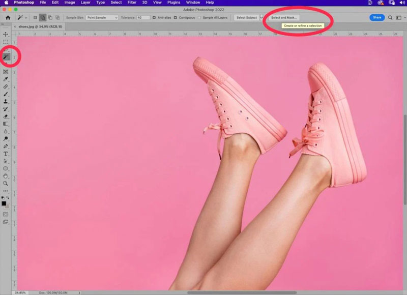 Snelle selectie in Photoshop