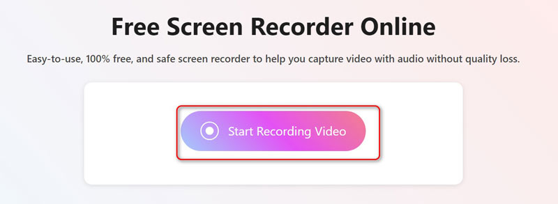 Select Start Recording Online