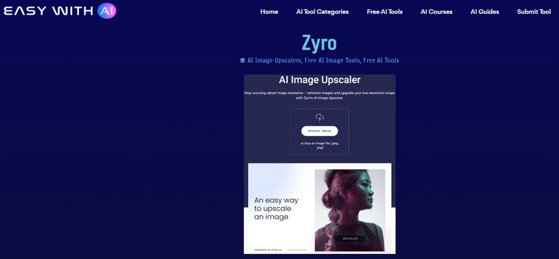 Zyro AI 이미지 업스케일러