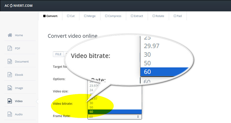 Aconvert Video Converter 60 FPS