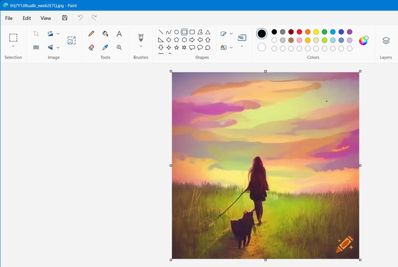 Add Image in Paint